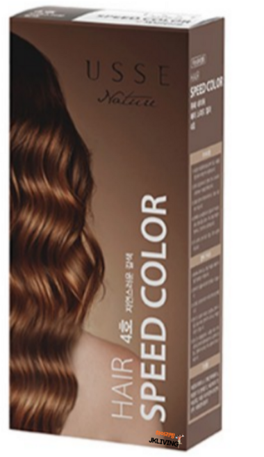 [JKLIVING] 하이리빙 7분스피드 새치 염색약 3가지 컬러 - 네이처헤어스피드컬러, (4호)자연스러운갈색, 1개