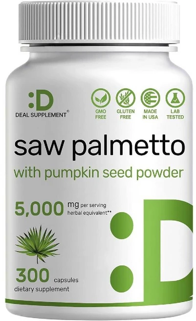 Deal supplement 쏘팔메토 5000mg 호박씨 함유 300캡슐, 1개, 300정 - 쿠팡