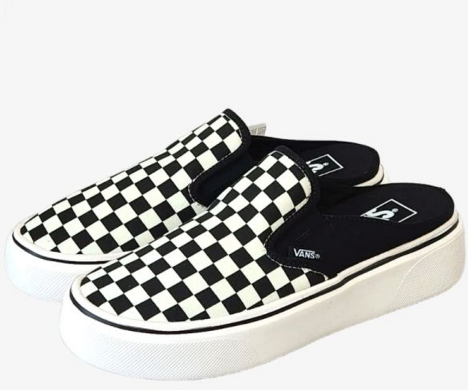 반스 슬립 온 뮬 호버 블랙 화이트 체커보드 V98 MULE HOVER