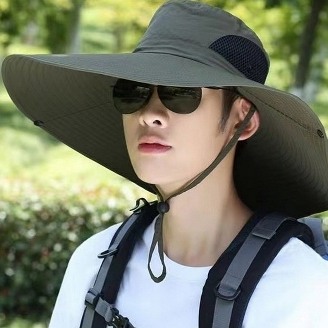 빅와이드챙 그늘막 등산모자 사이드메쉬창 벙거지모자