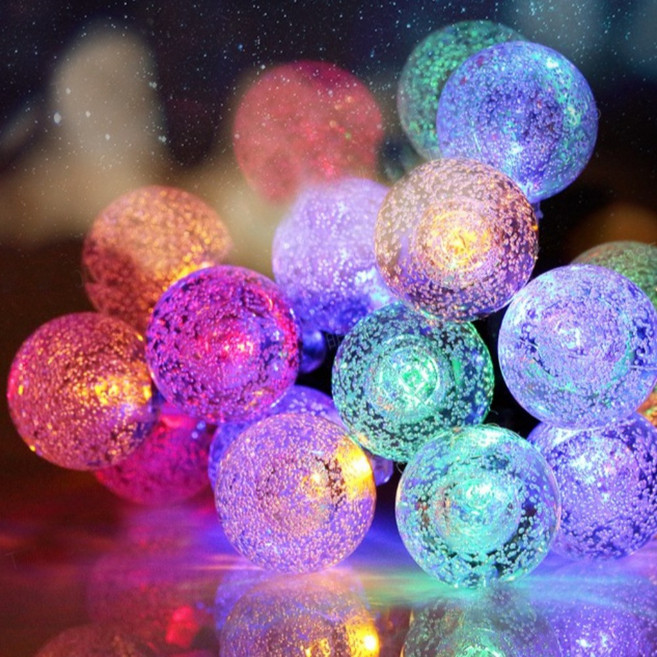 태양광 줄조명 알전구 루프탑 크리스마스 조명 트리전구, 50구_컬러