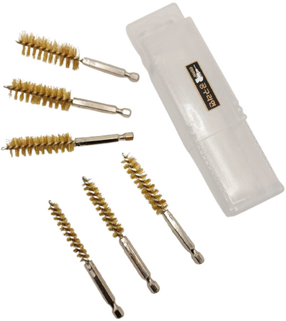 공구라면 ( 09RM ) 전동드릴 브러쉬 6종 세트 케이스포함 녹제거 청소 연마, 1세트