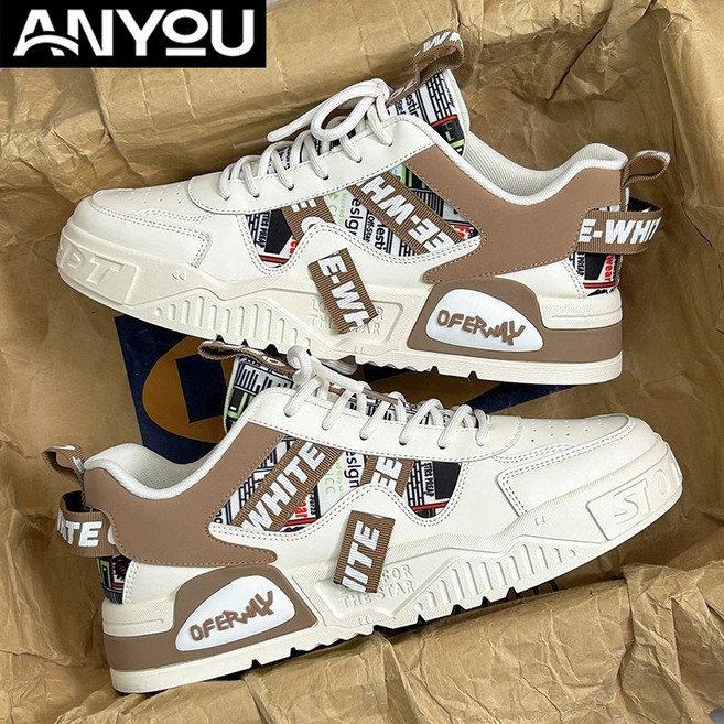 ANYOU 남성 패션 스니커즈 캐주얼 신발 키높이 운동화