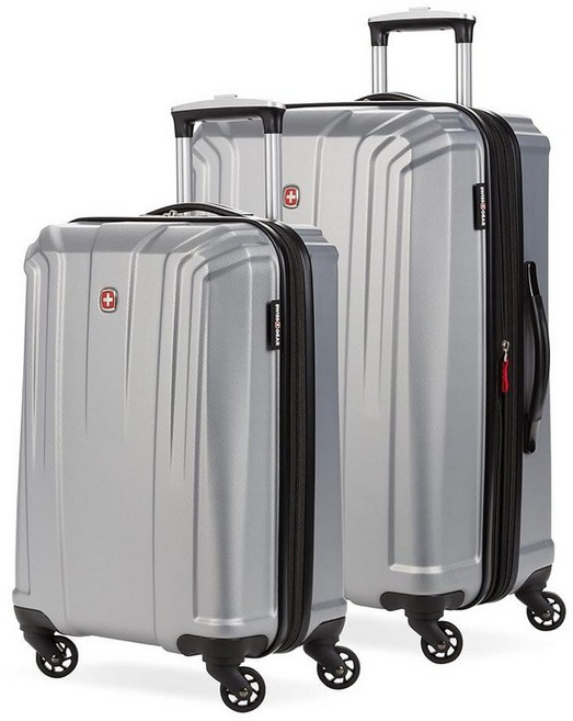 SwissGear 3750 스피너 휠이 있는 하드사이드 캐리어 실버 276326