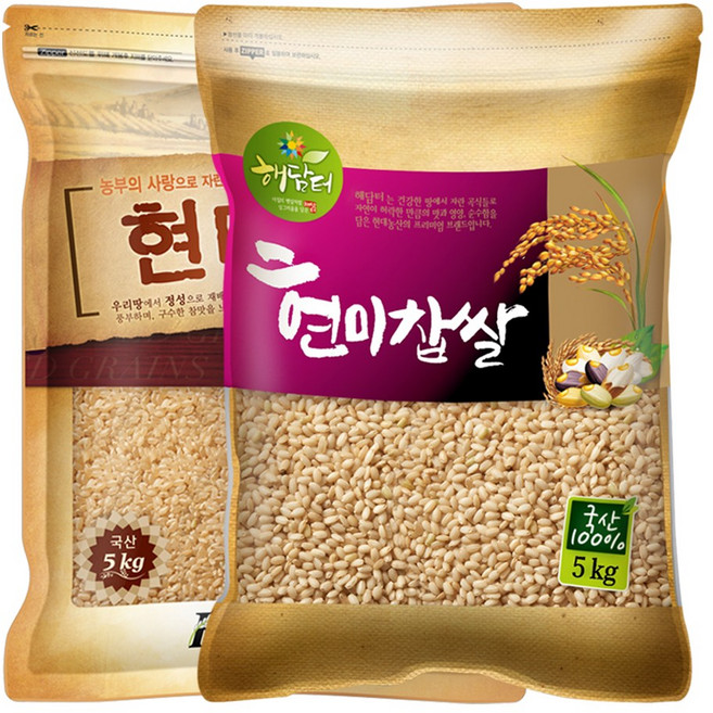 현대농산 국산 현미+현미찹쌀 혼합곡, 10kg, 1세트