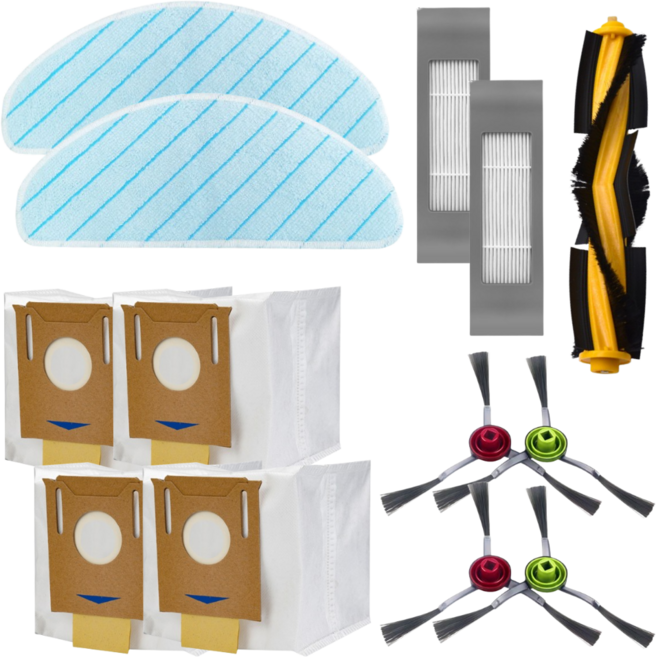 비브랜드 에코백스 디봇 오즈모 T9 물걸레 필터 더스트백 메인브러쉬 호환 부품, 1세트, 소모품