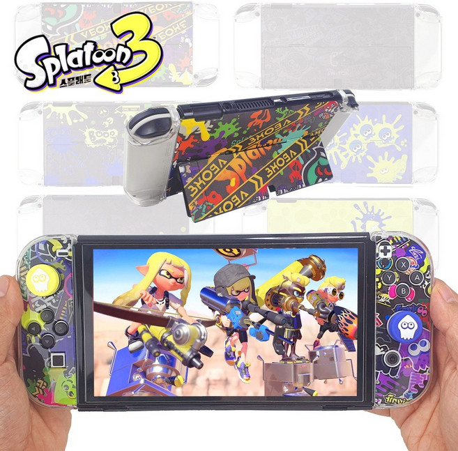 호환 닌텐도 스위치 OLED 케이스 풀커버 스플래툰 컨셉 6종, NO.4, 1개