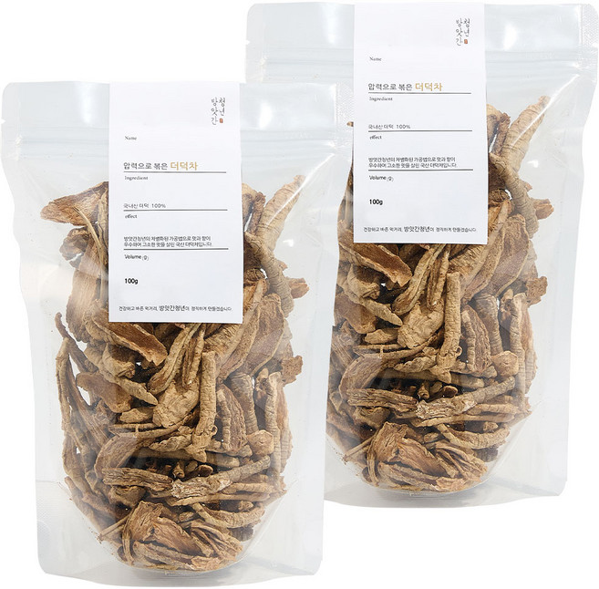 방앗간청년 압력으로 쪄서 볶은 더덕차, 100g, 1개입, 1개