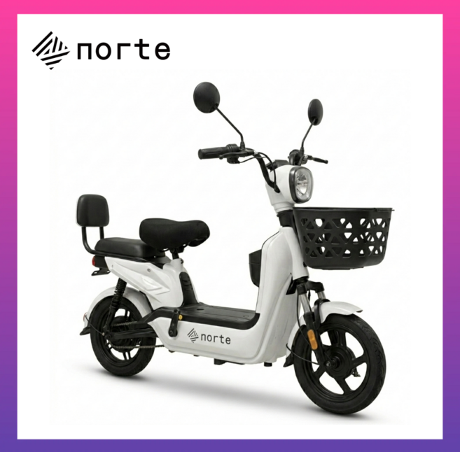 전동 스쿠터 전기 자전거 팻바이크 성인용 출퇴근 미니벨로, 화이트, 스틸