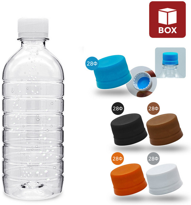 MIR (1BOX) 내압캡 생수 공병 원형 500ml (147개입), 블랙, 1개