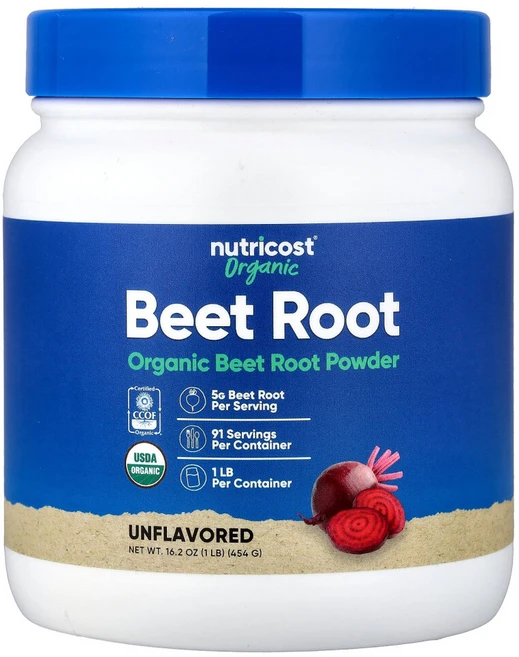 뉴트리코스트 오가닉 비트뿌리 파우더 454g, 1개 - 쿠팡