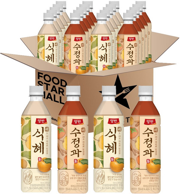 푸드스타 동원 양반 500ml 2종세트(배식혜 배수정과) 각 10개 총 20개