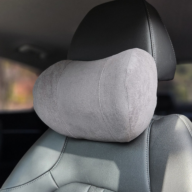 레모토 차량용 커브드 목쿠션 편안한 메모리폼 목베개, 1개, 그레이