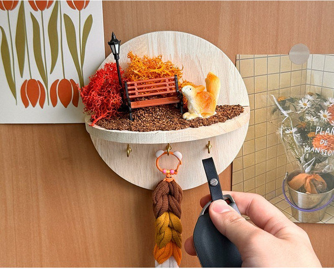 토단 가을 벤치 벽걸이 키홀더 만들기