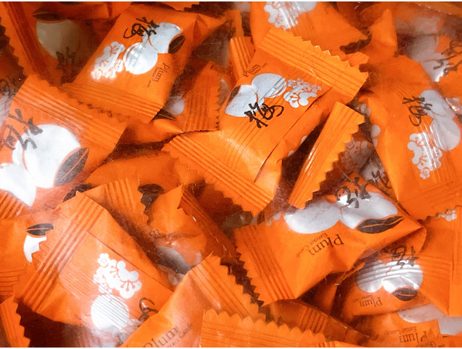 古早味梅精糖 台灣梅子糖, 1個, 300公克 約±75顆, 300g