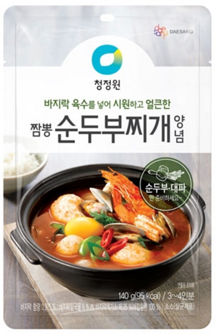 청정원 짬뽕 순두부찌개 양념, 140g, 27개
