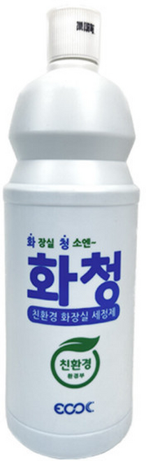 화청 친환경 화장실 세정제 요석 악취 냄새 제거 바닥 세면대 욕조 금속 유리 얼룩 제거 청소 세제, 1개, 1000ml