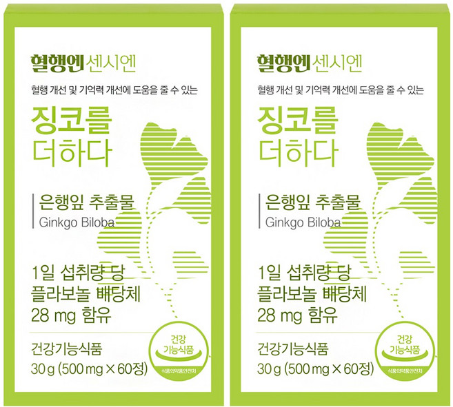 혈행엔 센시엔 징코를더하다, 60정, 2박스