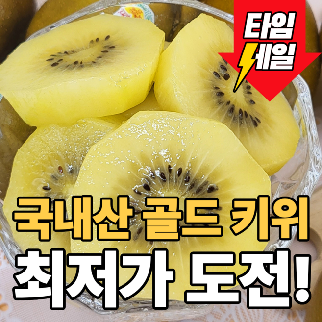 [최저가도전] 입안가득 달콤과즙 국내산 골드키위, 1개, 1kg
