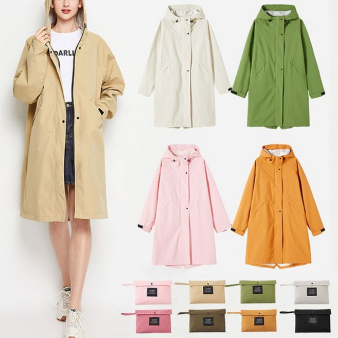 [김영주골프]여성 골프 우비 윈드브레이커패션 데일리 비옷 레인코트 KOSLRC05, L, 브라운, 1개