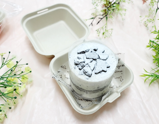 미니케이크 도시락케이크 답례품 선물용 조각케익 치즈 티라미수 초코 말차 레드벨벳 산딸기, 쿠키앤크림, 1개, 294g