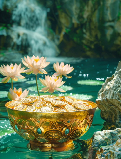 화수분 연꽃 목재 조각퍼즐 돈 모으는 보물단지 호수 명당도 행운 금전운에 좋은 풍수 컬렉션 직소퍼즐 300 500 700 1000피스, 화수분 연꽃 퍼즐선택6, 500피스(퍼즐유액없음), 1개