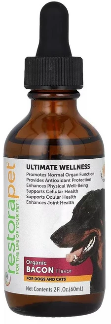 리스토라펫 얼티밋 웰니스 오가닉 베이컨 RestoraPet Ultimate Wellness For Dogs and Cats Organic Bacon 60ml, 1개 - 쿠팡