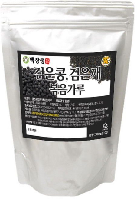 백장생 검은콩 검은깨 볶음가루, 300g, 2개