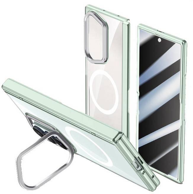 Elvo 갤럭시 Z폴드 7 6 투명 케이스 맥세이프 강화자력 히든 거치대 액정 힌지 보호