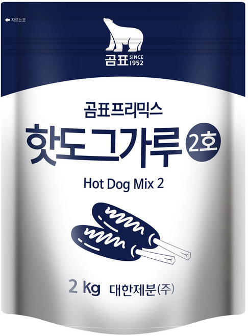 곰표 핫도그가루 2호, 2kg, 1개