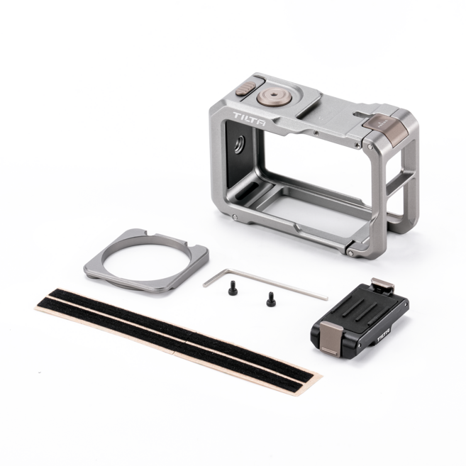 TILTA TA-T72-A 카메라 케이지 DJI Osmo 액션 5 프로 액션 3 액션 4 용 티타늄 그레이 블랙, 03 TA-T72-A-TG, 1개