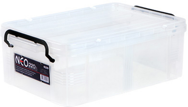 코멕스 네오박스 리빙박스 정리수납함, 반투명(220), 4개