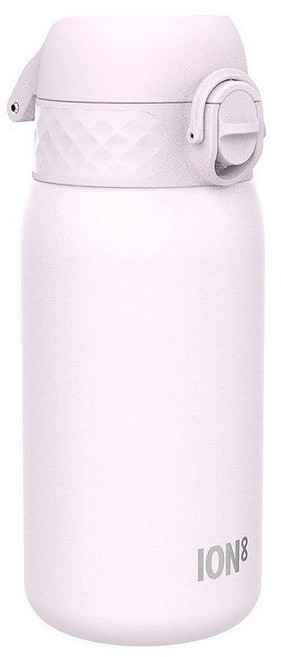 Ion8 아동용 물병 스틸 400ml/13온스 누출 방지 쉬운 개봉 안전한 잠금 식기 세척기 사용 가능 플립 커버 운반 손잡이 세척 내구성 긁힘 탄소 중립, 라일락 황혼
