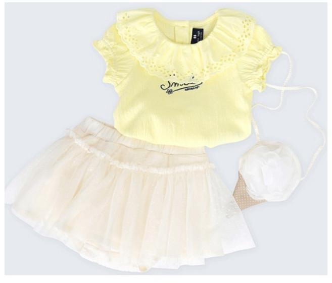 여아 봄가을상하복세트 귀여운가방 투피스