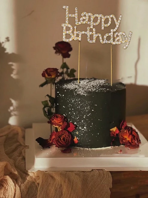 1pc 0 9 합금 다이아몬드 디지털 케이크 토퍼 요정 플러그인 스파클링 크리스탈 자리 웨딩 14세 이상 생일, 17 MULTI