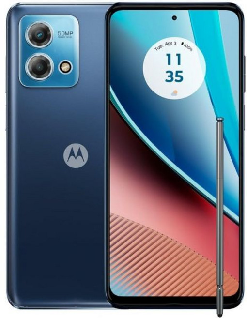 모토로라 모토 G 스타일러스(2023) 4G LTE 128GB 저장공간 4GB RAM 6.5인치 HD+ 디스플레이 50MP 카메라 크리켓 잠금형 블루(리뉴얼), 모토로라 모토 G 스타일러스(2023) 4G LTE 1