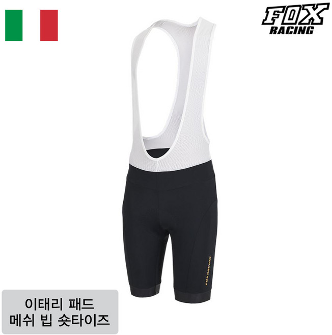 폭스레이싱 이태리패드 숏빕 타이즈 FRSBIB-170 여름 자전거의류 메쉬조끼 바지 라이딩 싸이클 엉덩이패드