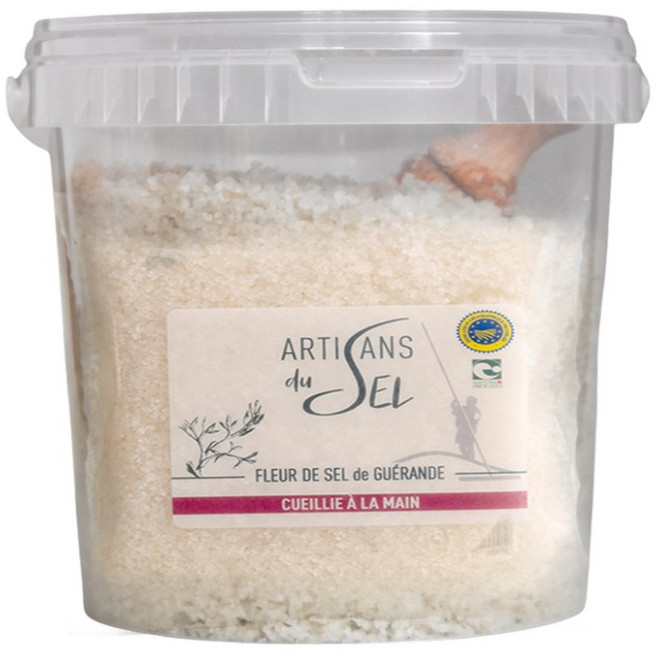 Les Artisans du Sel 葛宏德海鹽之花 1kg 附木杓 手工採集, 1個