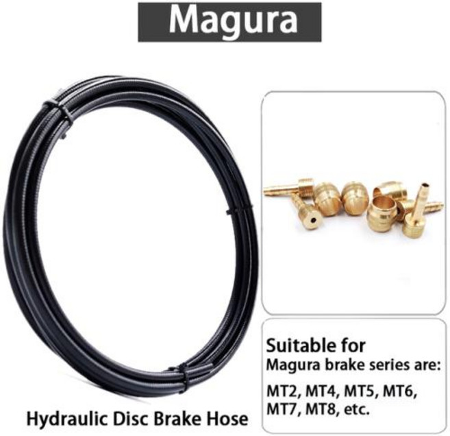 자전거브레이크 Sram Magura 호스 MTB 유압 디스크 튜브 25M 커넥터 삽입 올리브 세트 mt200 m315 m395 m6000 BH59 BH90, 1개
