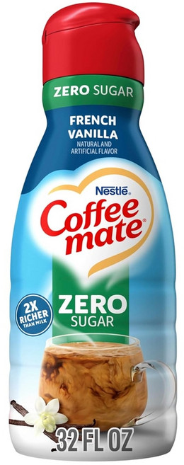 미국발송 네슬레 커피메이트 액상 제로슈거 프렌치바닐라 크리머 946ml 무설탕, 1개, 1개입
