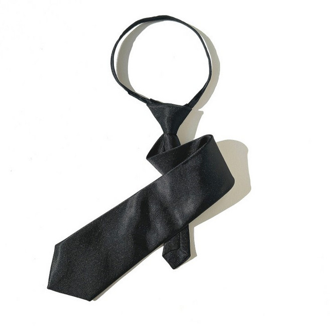 검정 넥타이 블랙 자동 지퍼형