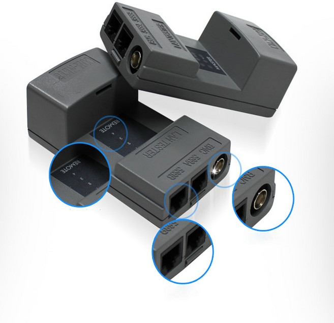 국산 UTP 랜테스터기 랜선 BNC 동축 케이블 랜테스트기 네트워크 결선 단선 꼬임 불량 케이블 원거리 체크