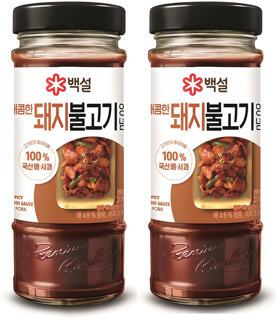 백설 매콤한 돼지 불고기 양념, 500g, 2개