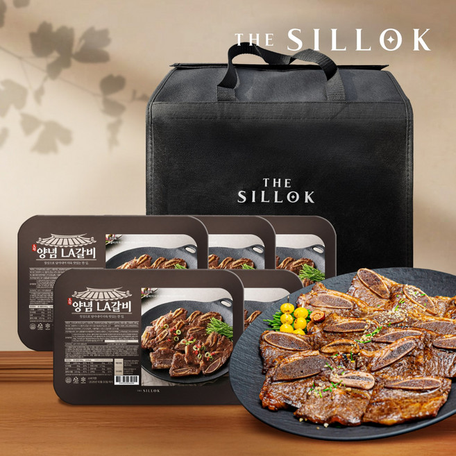 더실록 양념LA갈비 선물세트 2kg (400g x 5팩), 양념LA갈비 400g x 5팩 선물세트, 1