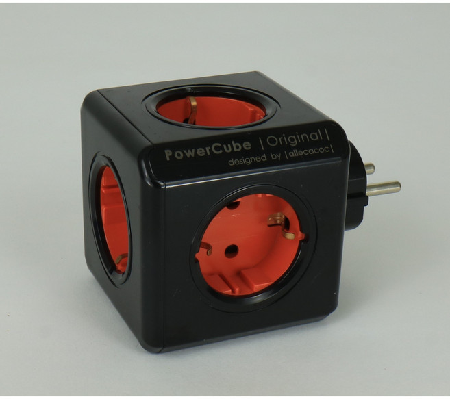 파워아트큐브V1 선없는 5구 고용량 디자인멀티탭, 1개, 블랙, 77mm