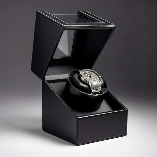 리얼살롱 오토매틱 시계 보관 워치 와인더 케이스 어뎁터포함 국내배송