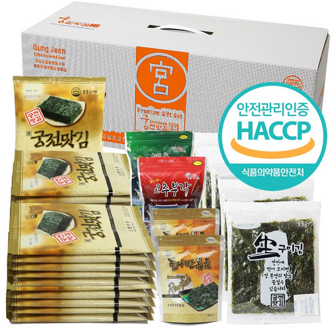 궁전맛김 본사직영 불맛이 살아있는 정통 김 선물세트 3호(혼합형), 1개