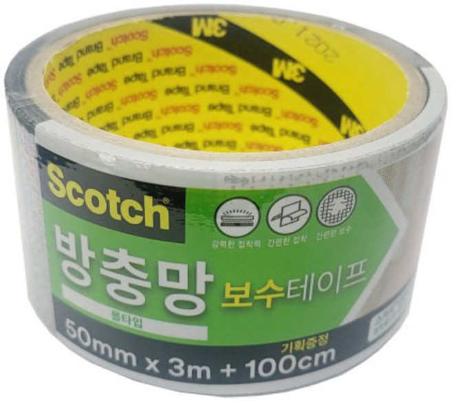 스카치 방충망 보수 테이프 롤타입, 1개