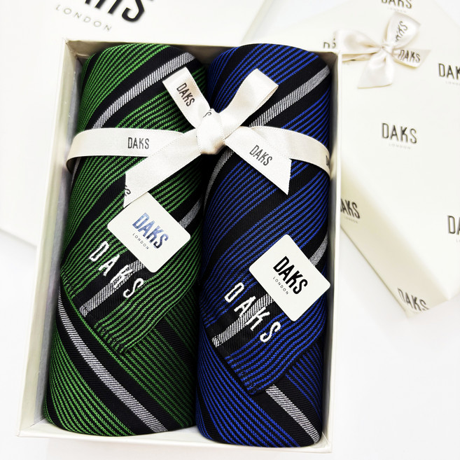 백화점정품 닥스 손수건 2매 세트 면100% 선물포장