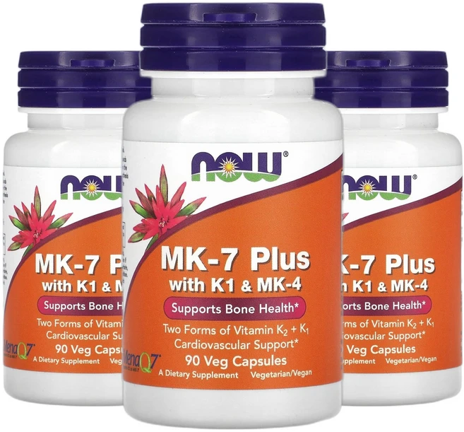 나우푸드 비타민K K1 & MK-4 함유 MK-7 플러스 베지 캡슐 90정 2+1, 3개, 90회분 - 쿠팡